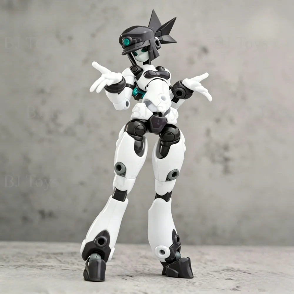 Quankai Gene Interference 2.0 Female Mecha Body, Ultra-Articulated Buildable Action Figure with Interchangeable Head Hand Parts
