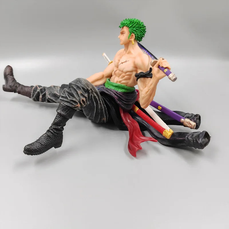 10cm One Piece Anime Figure Roronoa Zoro Anime Figure Sitting Action Figure Pvc Model Statue Collection Decoration Toys Gift