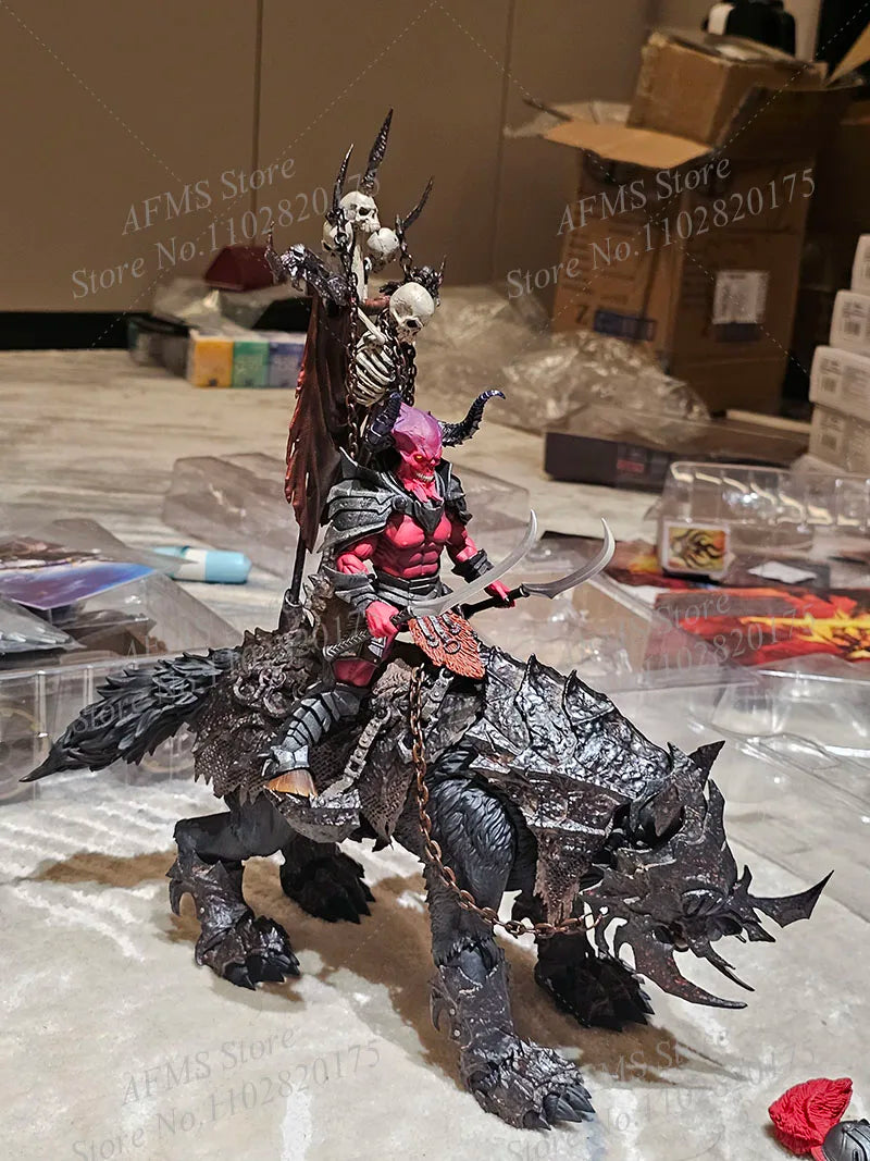 D20 Studio 1/12 Scale Soldier Dolls Scene Decorations Fierce Giant Wolf Mount Iron Blade For 6" 7 "Action Figure Body