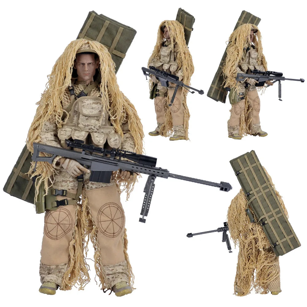 1/6 12-Inch NB07 NB08 Male Soldier Articulated Action Figure Multi-Piece Plastic Collectible Sniper With Barrett Military Models