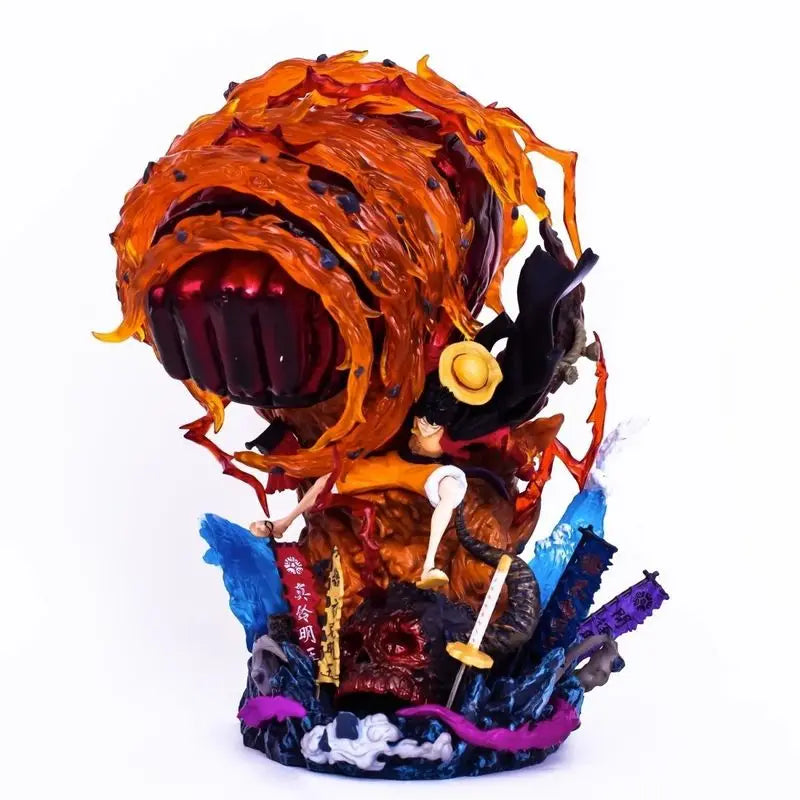25cm Anime Luffy One Piece Figure Gk Gear 5 Monkey D. Luffy Action Figure Statue Big Karma Fire Pvc Collection Model Toys Gifts
