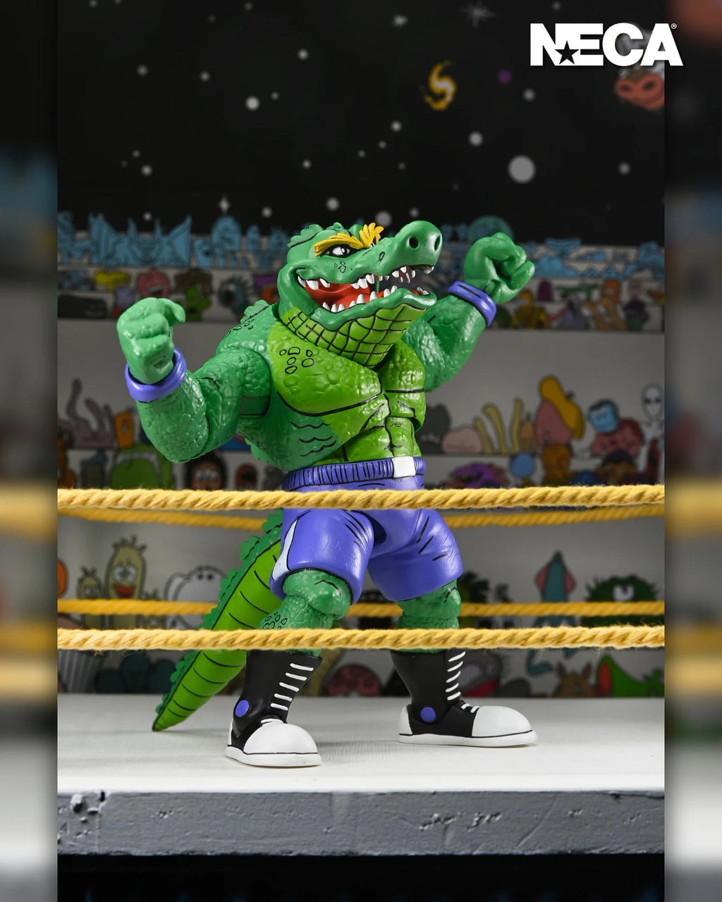 NECA Teenage Mutant Ninja Turtles (Archie Comics) - Stump Wrestling Leatherhead 7” Scale Action Figure NECA 100% Original Model