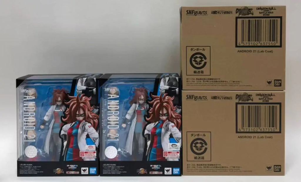 100% Original Bandai S.H.Figuarts SHF Dragon Ball Fighters Android 21 In Stock Anime Action Collection Figures Model Toys