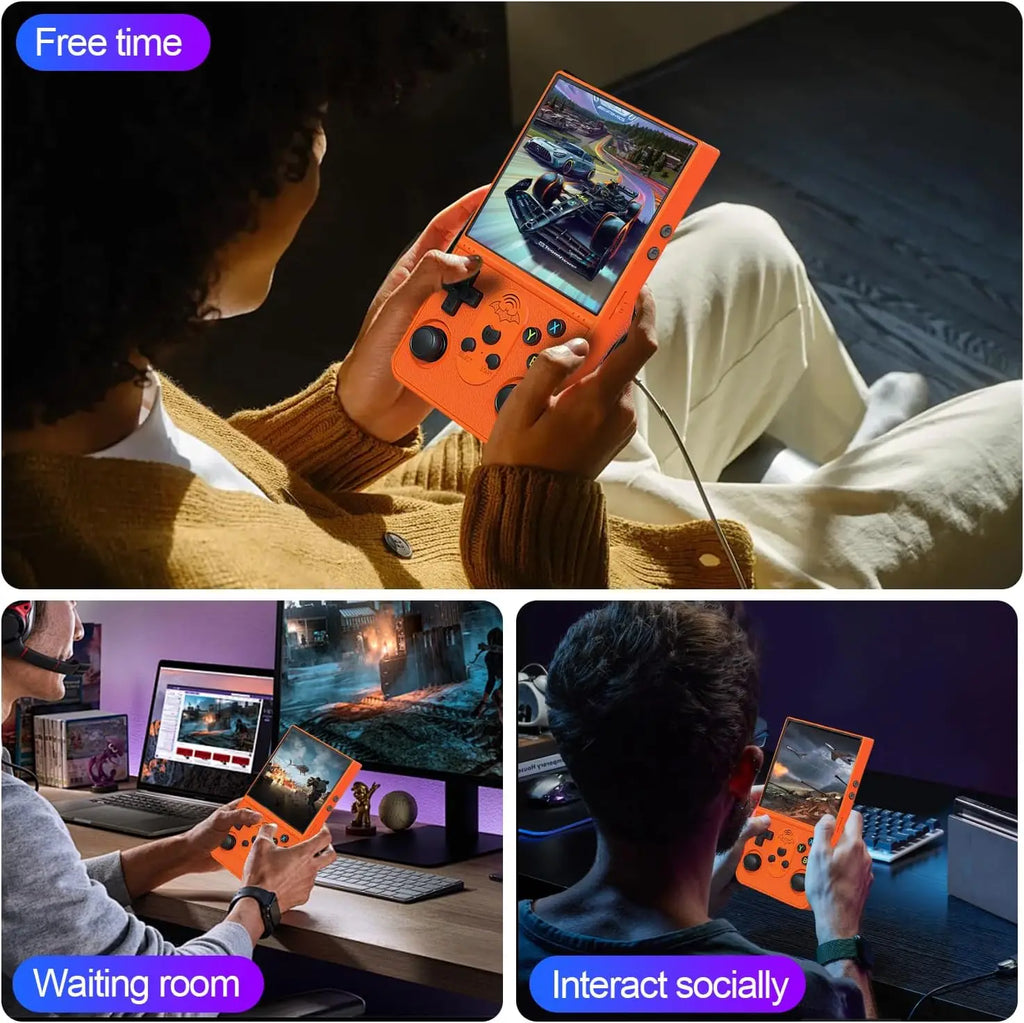 Retro Gaming Console 64G Handheld Video Player Linux System 4.0'' IPS Screen