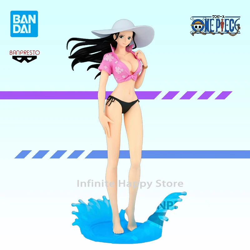 В наличност Banpresto Оригинална фигурка GLITTER&amp;GLAMOURS SPLASH STYLE ONE PIECE NICO ROBIN Аниме Kawaii Екшън фигурка Колекционерски модели играчки