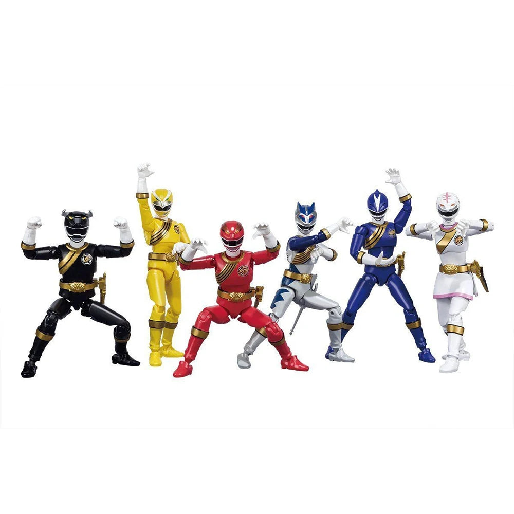 In Stock Original Shodo Super Wild Force Hyakujuu Sentai Gaoranger Full Pack Collection Good Giffts Figures