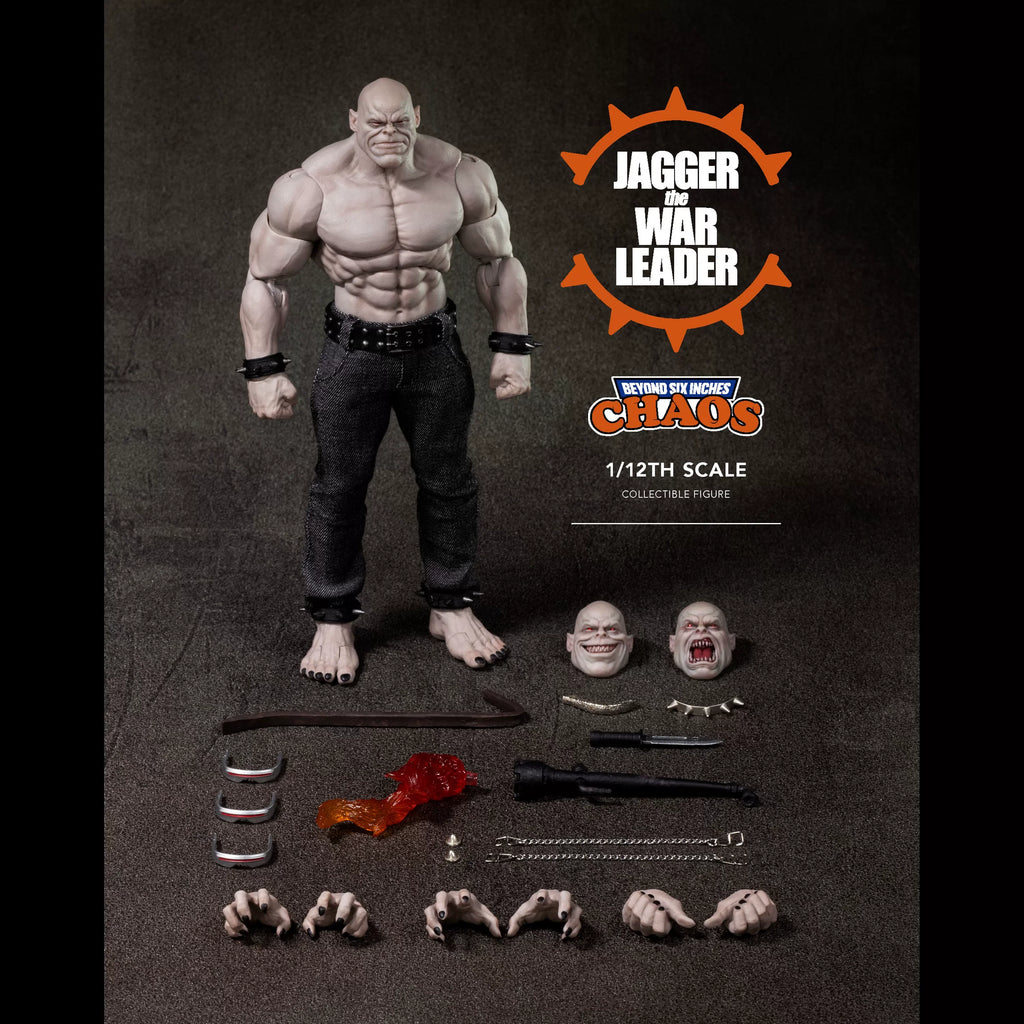 Chaos 1/12 Scale Jagger The War Leader Mutant Leader Collectible Action Figure With 3 Changeable Portraits Interchangeable Hands