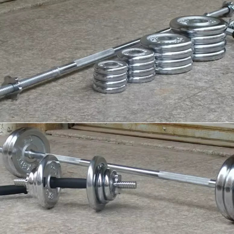 Custom Logo 50 Kg Lbs Cast Iron Free Weight Adjustable Dumbbell Set Electroplate Barbell and Dumbbell Sales for Weight Lifting