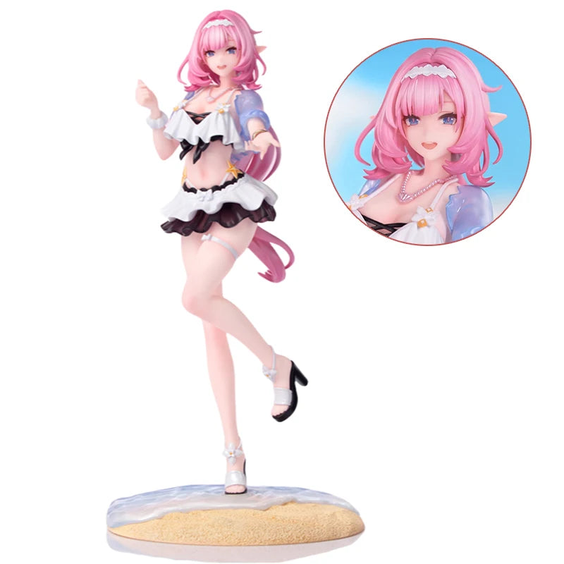Genuine Game Honkai Impact 3 Elysia Figure 1/8 Anime Ornament Summer Rhapsody Action Figurine Custom Cute Model Doll Xmas Gift