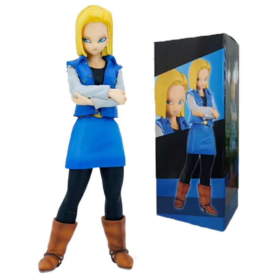 9,44 Zoll/24 cm Anime Dragon Ball Z Figur Android 18 und Android 17 PVC Actionfiguren Sammlung Modell Spielzeug Geschenke