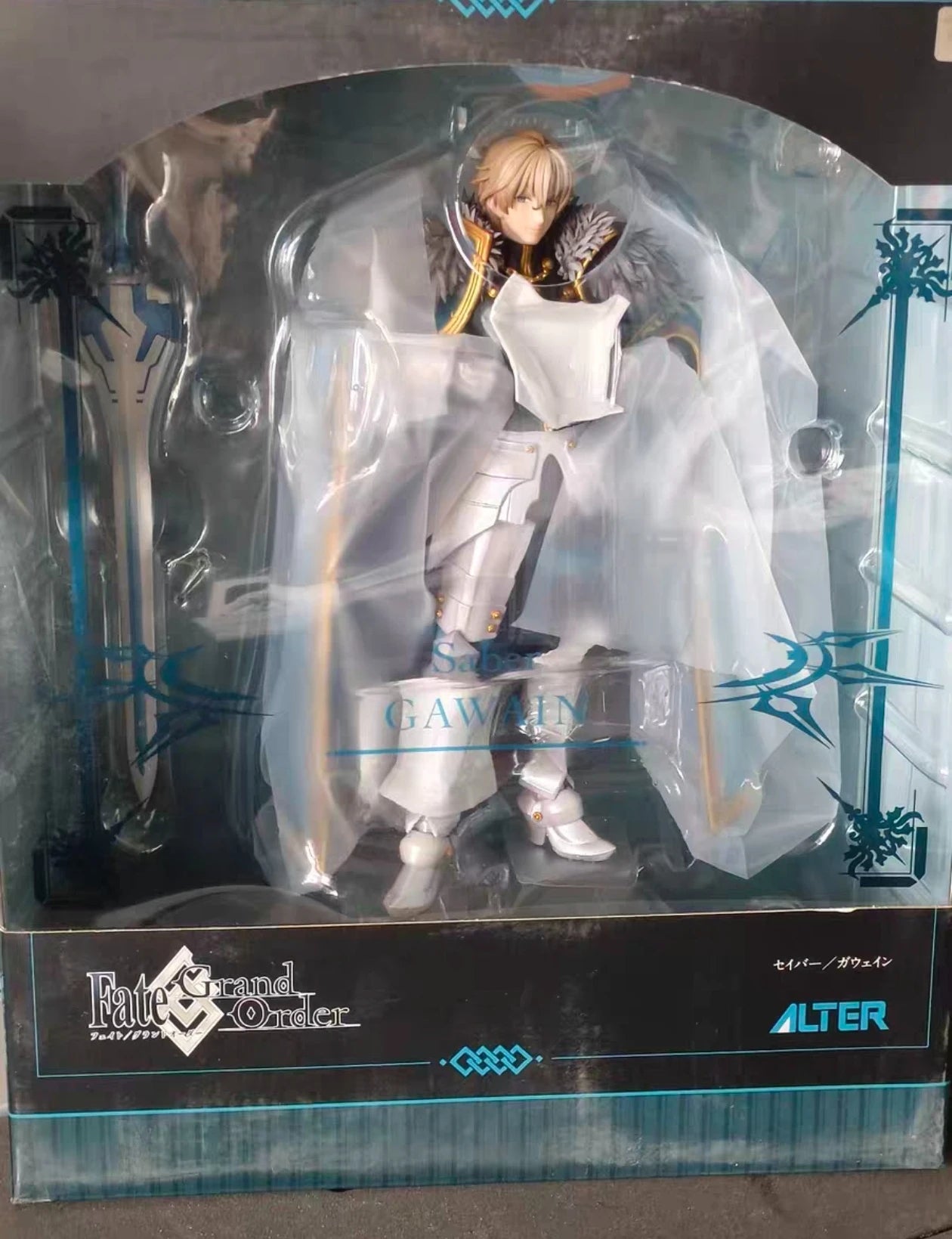 100% Original: Anime Fate/FGO Gawain, stehende Pose, 25 cm große PVC-Actionfigur, Anime-Figur, Modellspielzeug, Sammlerfigur, Puppe, Geschenk