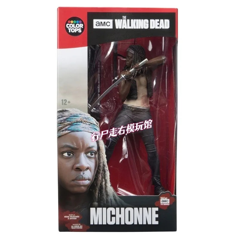 Movie Walking Dead Michonne Rick Grimes 15-17cm Cosplay Statue Model PVC Action Figure Toy