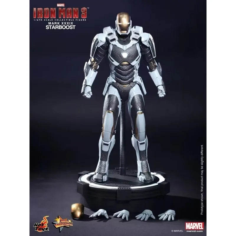 Original Hot Toys MARVEL MMS214 Iron Man 3 Iron Man MK39 STARBOOST Anime Figure Collection Model Toys