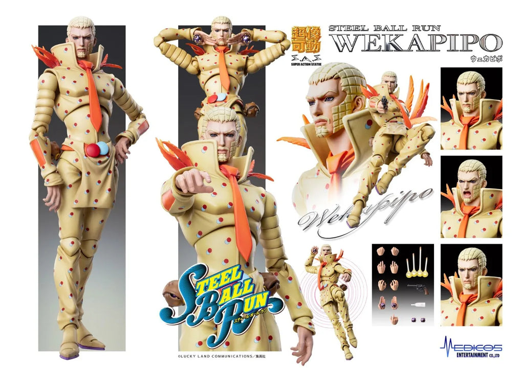 100% Original in Stock Medicos Entertainment Super Action Statue Steel Ball Run Wekapipo Action Figure Collection Series
