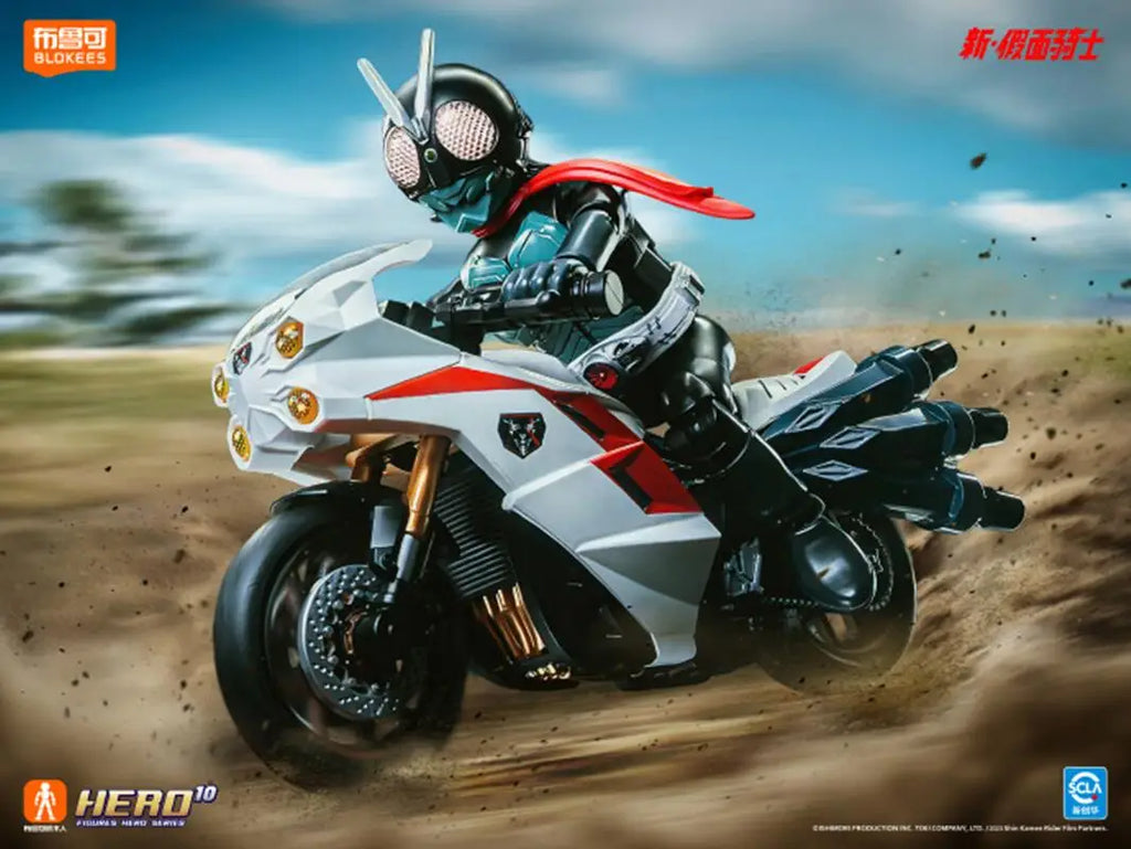 Original BLOKEES Kamen Rider Action Figures Toy Shin Kamen Rider Classic Collection Version Motorcycle Assembly Model Kit Gifts