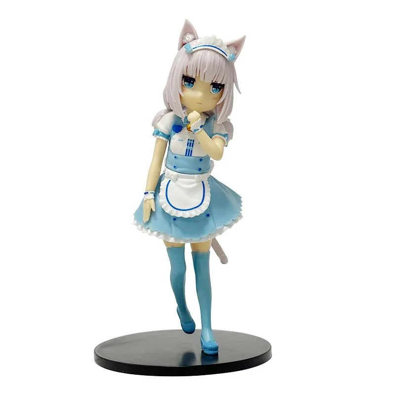 18CM Cat Maid Аниме NEKOPARA Фигура Шоколади Ванилия Сладък красив котешки стил Модел PVC Статични детски играчки Колекционерски подарък кукла