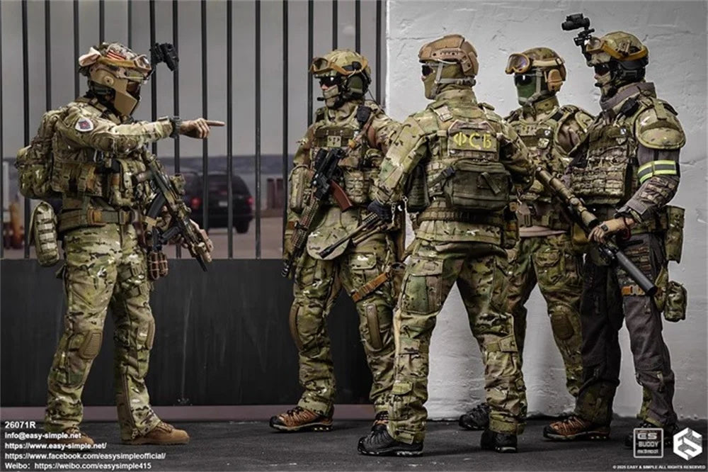 For Sale Easy&Simple The Russian Male Man Soldier Doll FSB Operation Unit Full Set Moveable Action Doll About 12" ES 26071R