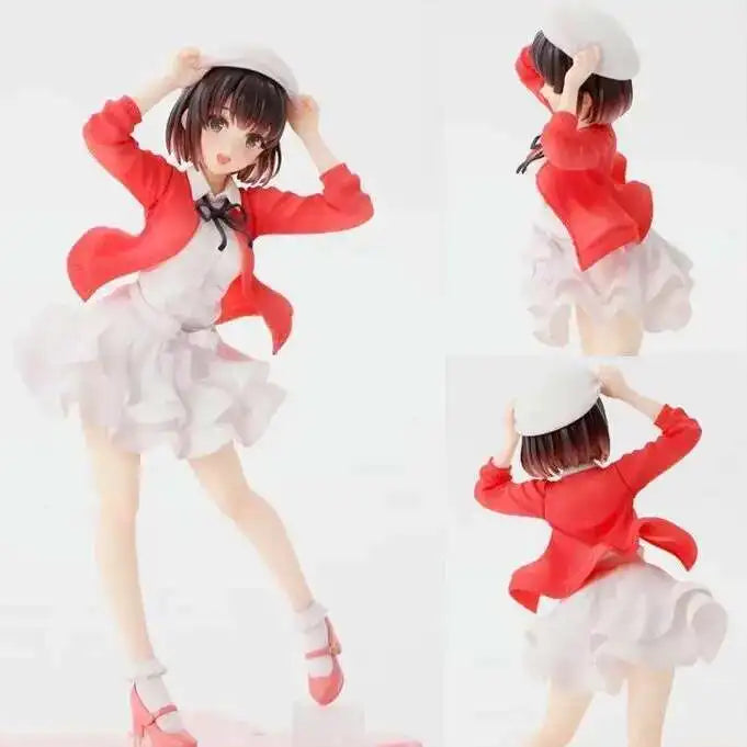 20CM Anime Saenai Heroine no Sodatekata Kato Megumi Action Figure School Uniform Dress Up Model Doll Collection Decor Toys Gifts