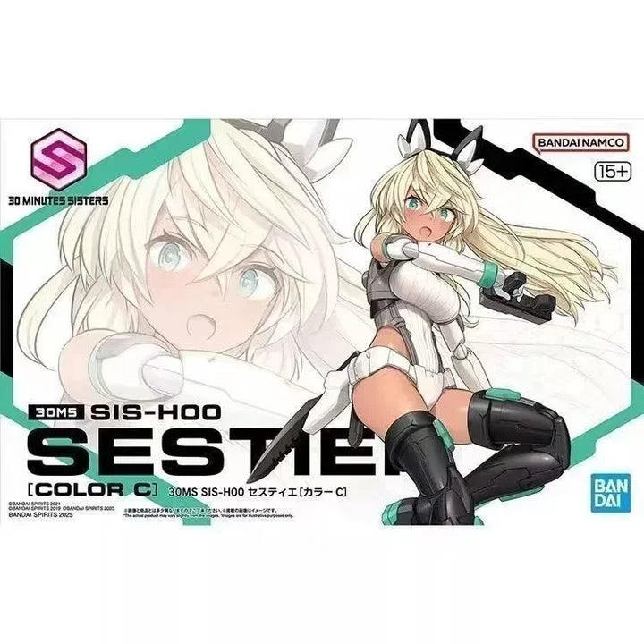 BANDAI Genuine 30MS Mobile Suit Girl SIS-H00 SESTIEH [COLOR C] Action Anime Figures Collectible Model Kits Toy Gift Children