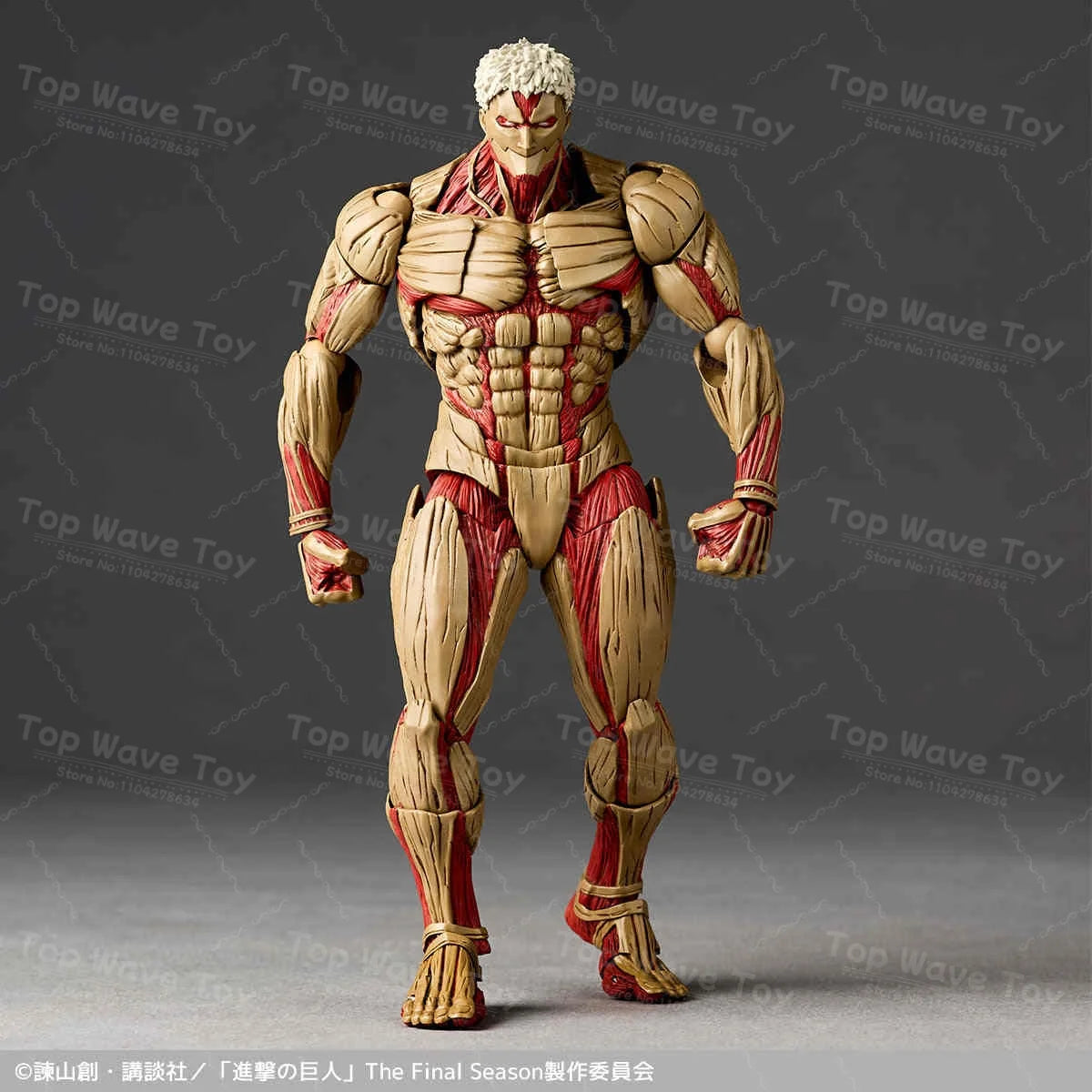 2025 New Stock Originate Kaiyodo Armored Titan Female Titan Movable Model Revoltech AMAZING YAMAGUCHI Yoroi no Kyojin Attack Toy