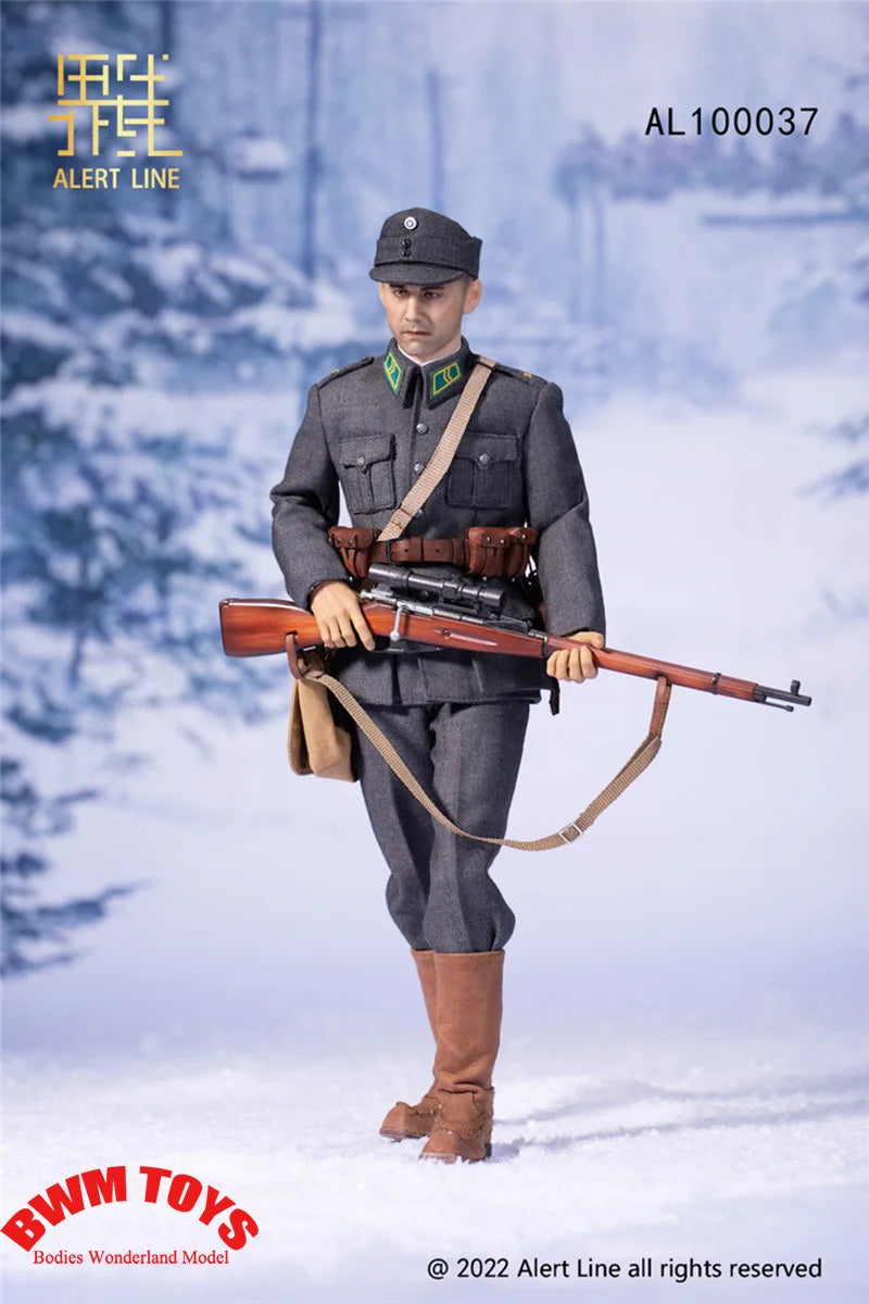 Big Sale Alert Line AL100037 1/6 Scale Collectible WWII Finnish Army Male Soldier Action Figure Model with Weapon Accessory