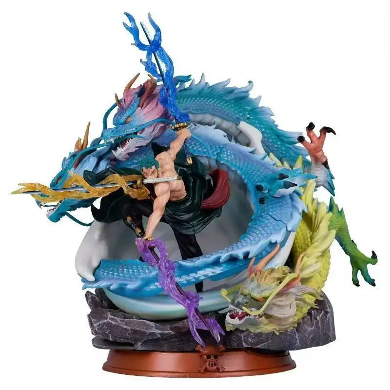 One Piece Gk Three Dragons Roronoa Zoro SantōRyū Figures Model Statue Double Headed Desktop Decorative Toy Gift Collectibl
