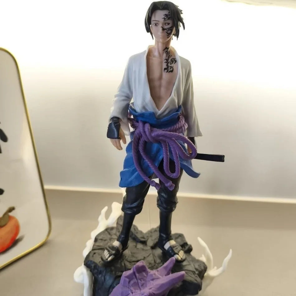 26cm Naruto NARUTO Anime Figure Uchiha Sasuke Uzumaki Naruto Ninjas Gk Gifts Action Figure Model Statues Collections Toys Gifts