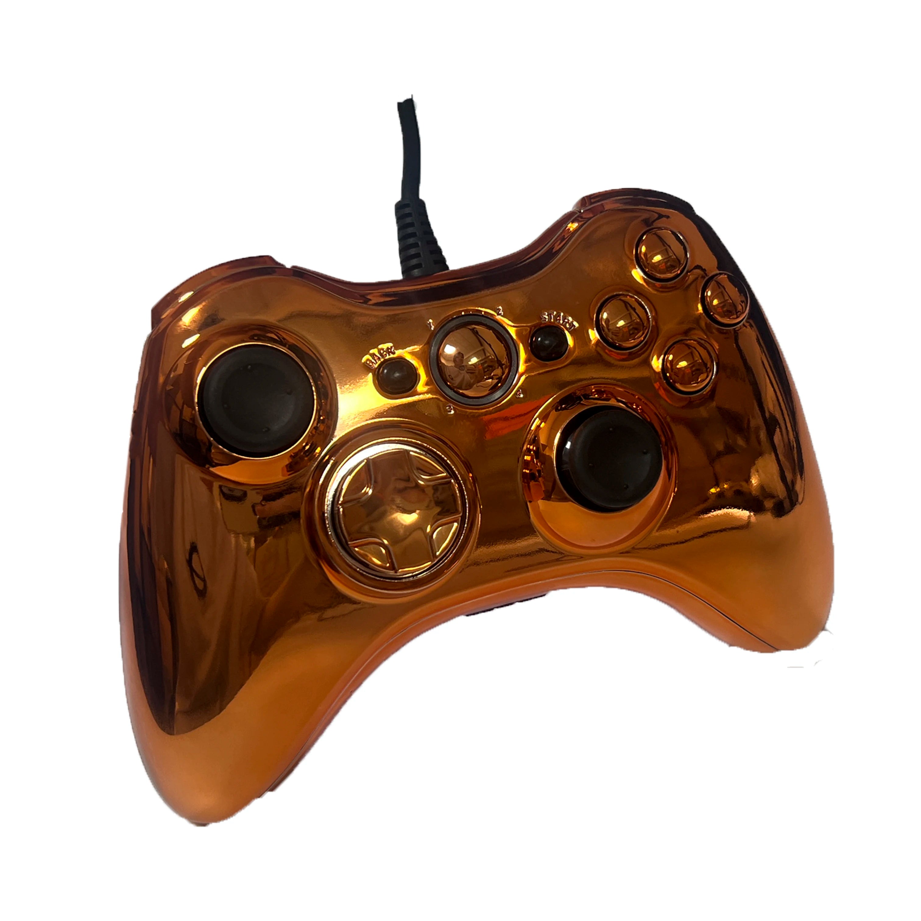 Xbox 360 Wired Game Controller with Sleek Electroplated Finish – USB Gaming Peripheral, Compatible with Xbox 360 & PC