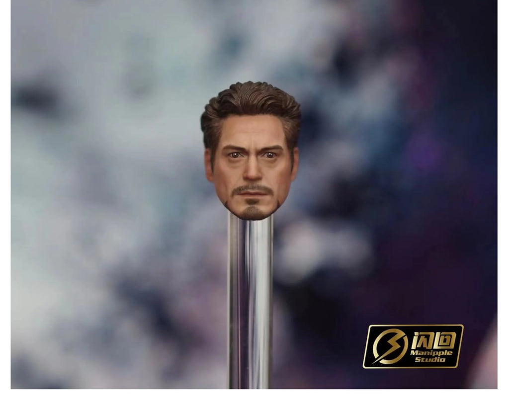 048 1/10 Scale Head Sculpt Genius Inventor Powered Armor Tony Stark For 6-inch  Action Figure Soldier Collections Toys In Stock