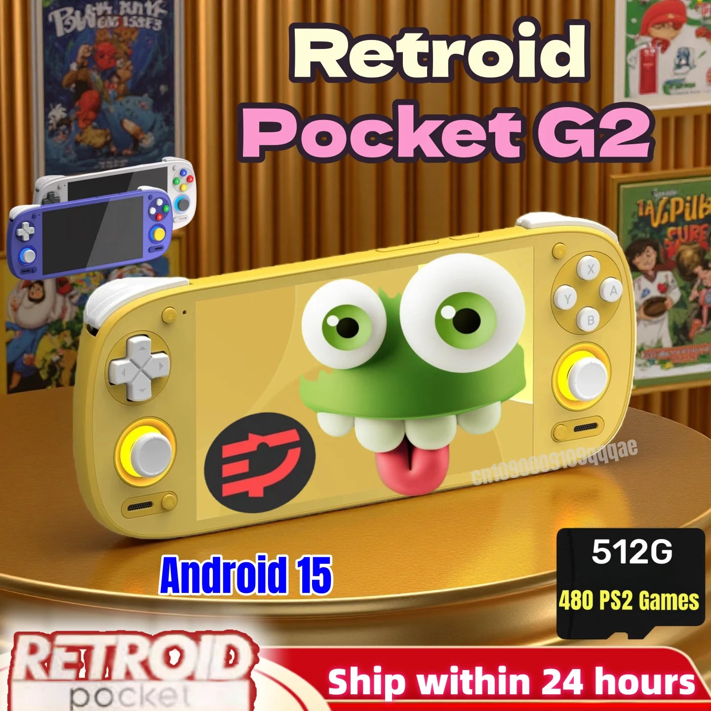 Retroid Pocket Pocket G2 Android Game Console 5.5Inch 1080P AMOLED Screen 5000mAh Hall-Effect Joystick RP G2 Handheld Consoles
