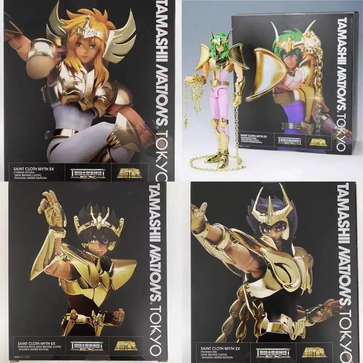Bandai Saint Seiya Myth Cloth TNT Limited Ex Gold Andromeda Shun Phoenix Pegasus Purple Dragon Glacier Anime Figure Model Toy