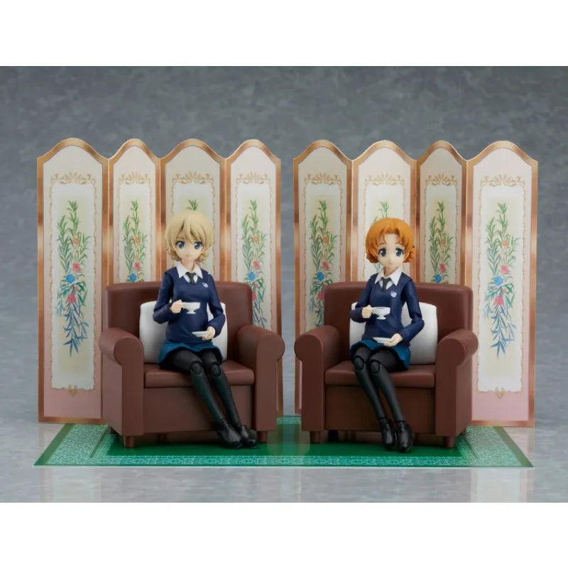In Stock Original Max Factory Figma#406 Girls Und Panzer Der Film Darjeeling Anime Figures Action Figures Toys Gifts Ornaments
