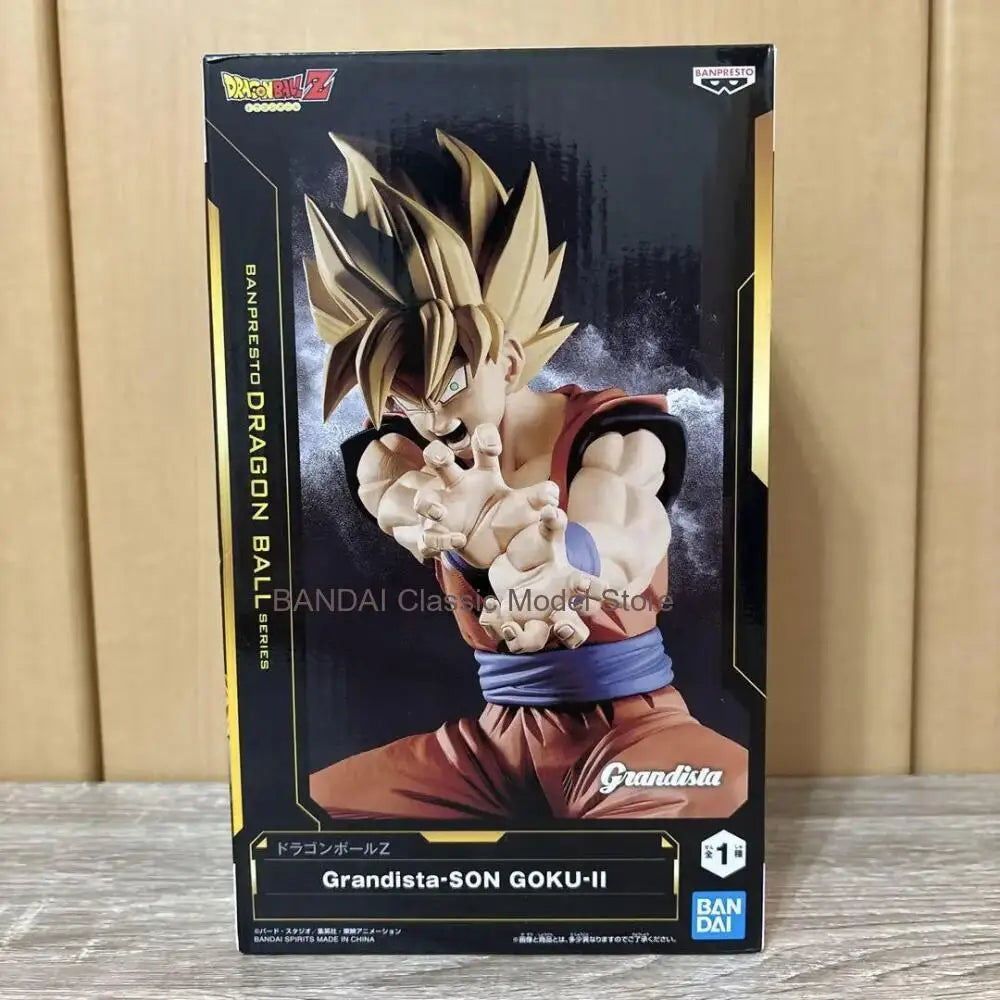 Original Genuine Model Banpresto Grandista Dragon Ball Z 25cm Son Goku II Figure Anime Figurine Toys Gifts Collections for Kids