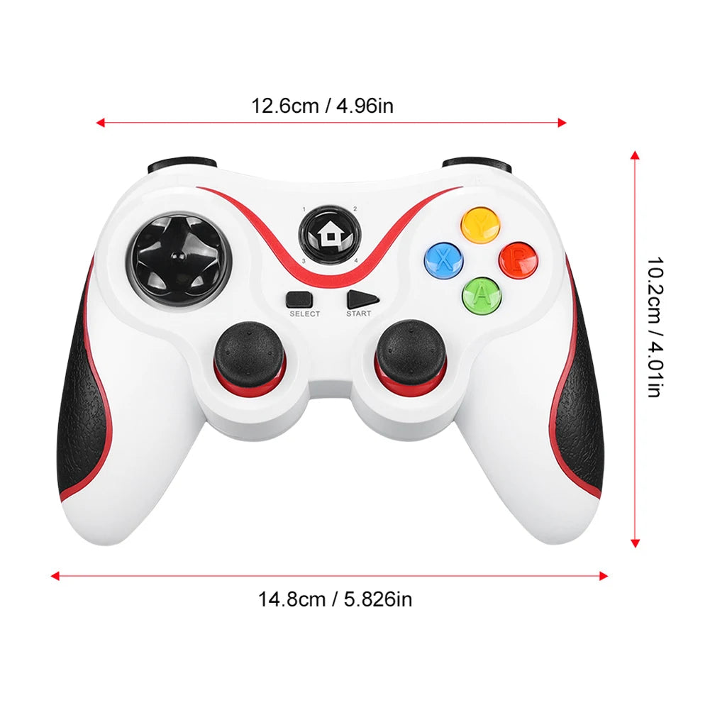 V8 2.4G Wireless Game Controller Gaming Joystick BT Wireless Gamepad Dual Vibration for Android/iOS/PC/PS3/Switch/Mobile Phone