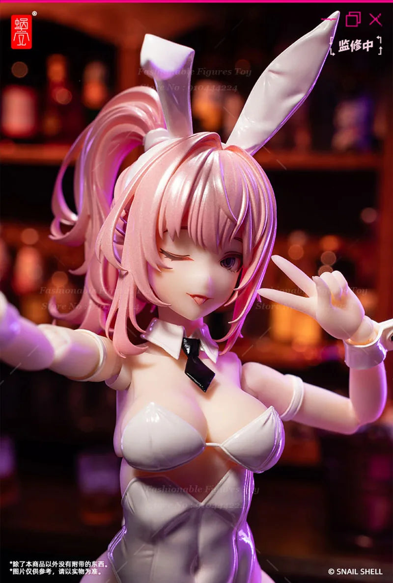 1/12 Female Soldier Aileen Cute Rabbit Girl Cartoon Anime Beautiful Maid 6Inch Mobile Suit Girl Action Figure T