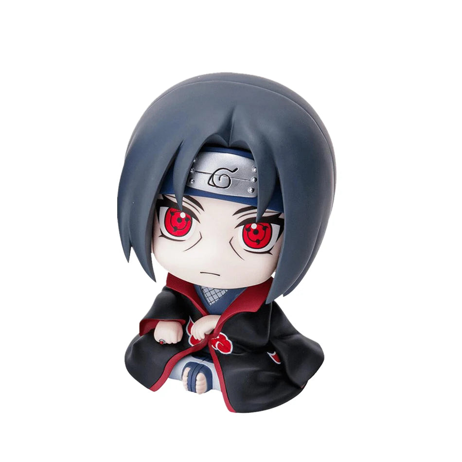 HOT Naruto Anime Figure Naruto Kakashi Action Figure Q Version Kawaii Sasuke Itachi Figurine Car Decoration Collection Model Toy