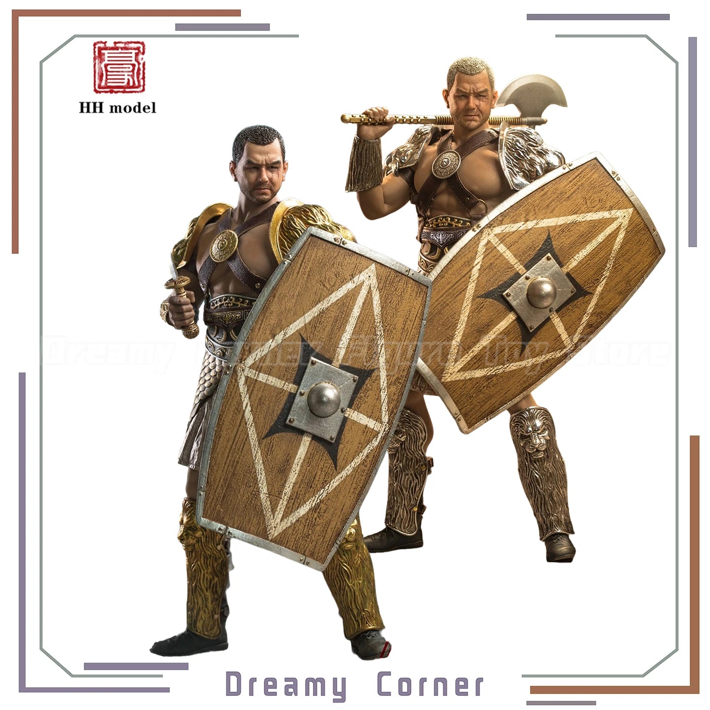 【In Stock】HHMODEL HAOYUTOYS HH18036 A B Army Hunting Ground Fighter Gaul Warrior Silver Ver Gold Ver 1/6 Action Figure