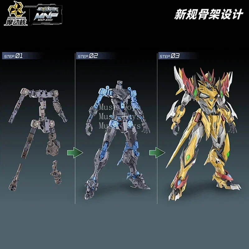 MNP-XH01 BAIQI MOTOR NUCLEAR Alloy Skeleton Assembly Model Kits Model Anime Action Mobile Suit Hobby GiftToys Boy Stuff  Figures