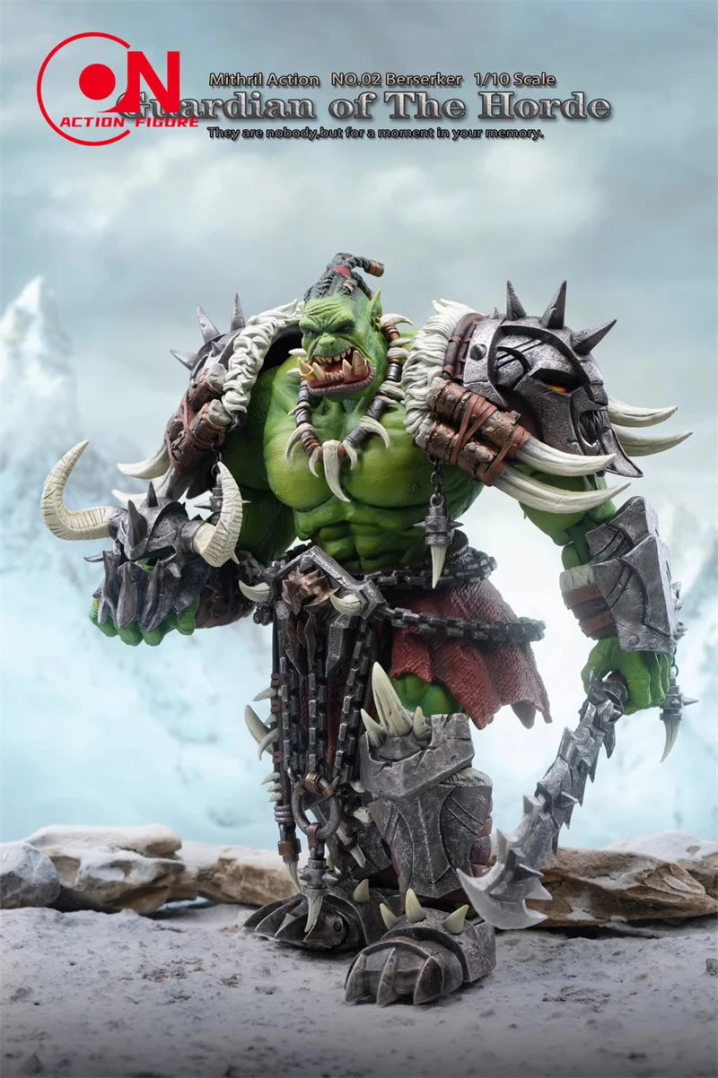 Mithril Action 1/10 WOW Guardian of the Horde NO.02 Berserker Barbarian Orc Модел Пълен комплект 20 см NO.01 Воин Екшън Фигурка Играчки