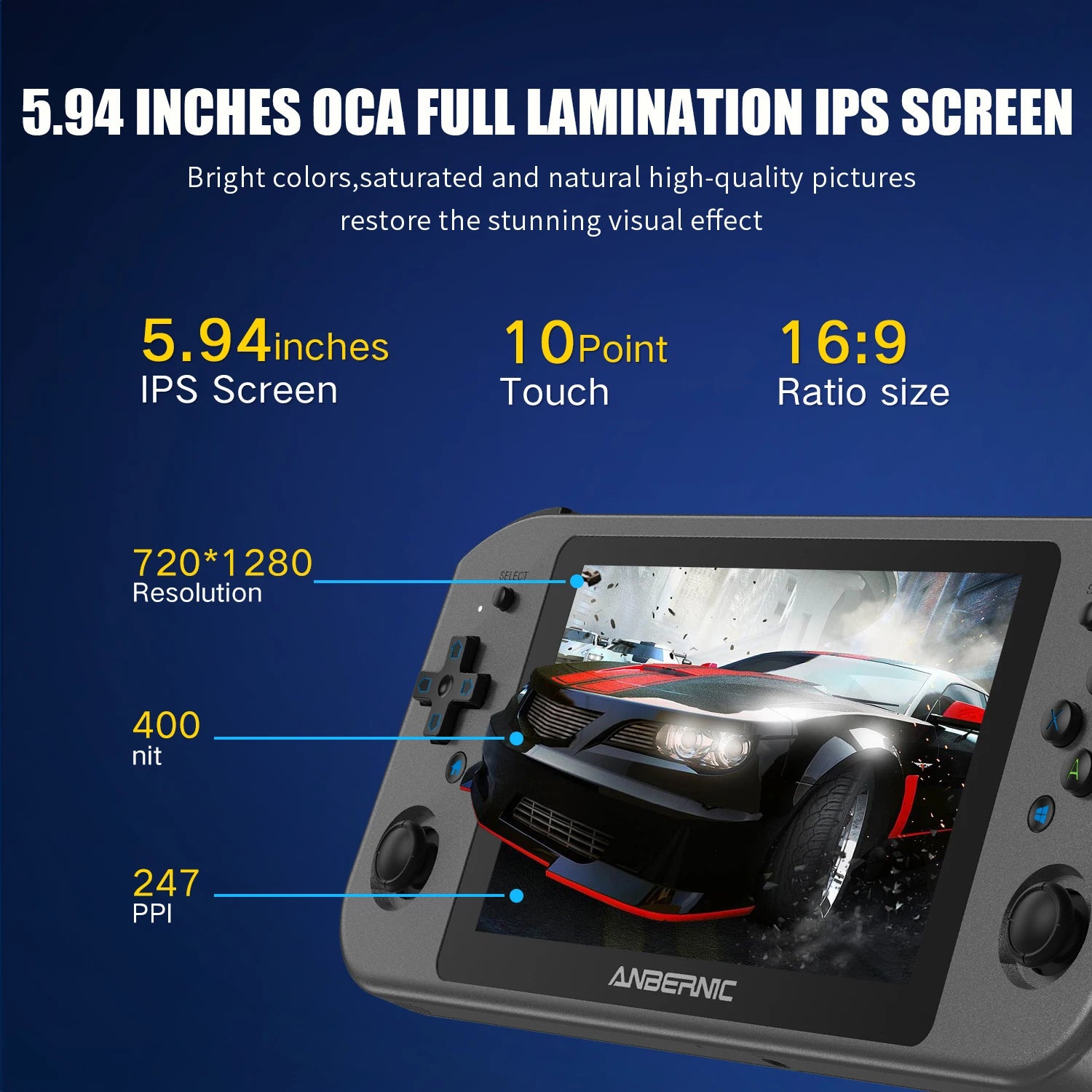 ANBERNIC Win600 PC Games Handheld AMD 3020e/3050e 5.94 Inch IPS Screen Office Video Game Console Windows 10 WiFi5  Pocket Laptop