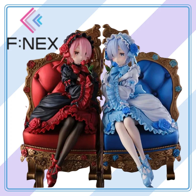 【100 % original】F:NEX auf Lager Re:Zero Kara Hajimeru Isekai Seikatsu - Rem Ram - F:Nex 1/7 Gothic Ver.garage Kit Geschenke Spielzeug Modell
