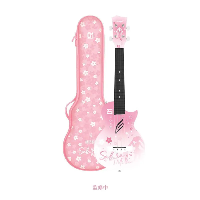 Nova U Hatsune Miku Joint Musical Instrument Carbon Fiber Children's Mini Guitar Beginner Ukulele Festival Gift Anime Peripheral