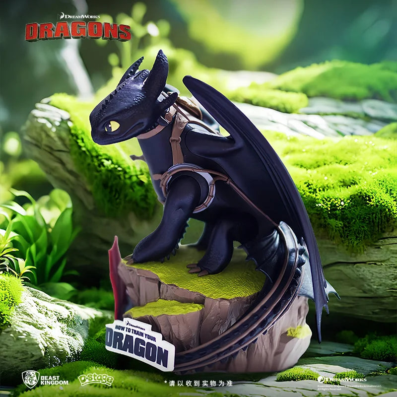 Genuine Beast Kingdom Dragon Taming Master Night Sha Toothless Small Figurine Figurines and Trendy Gift Items Model Gifts