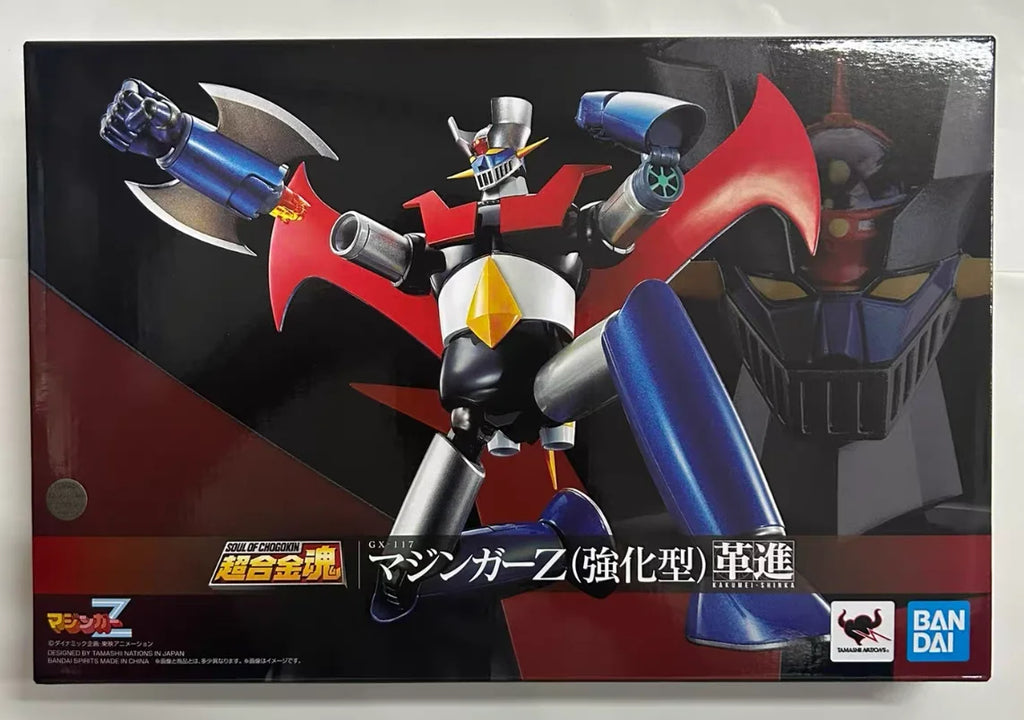 Officially Licensed BANDAI SOUL OF CHOGOKIN KAKUMEI SHINKA Reinforced Type GX-117 Mazinger Z Figure Anime Model Action Toy