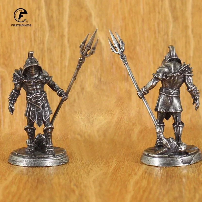 Brass knight statue, war legion soldier model, brass material, desktop decorations and collectibles, Christmas gifts
