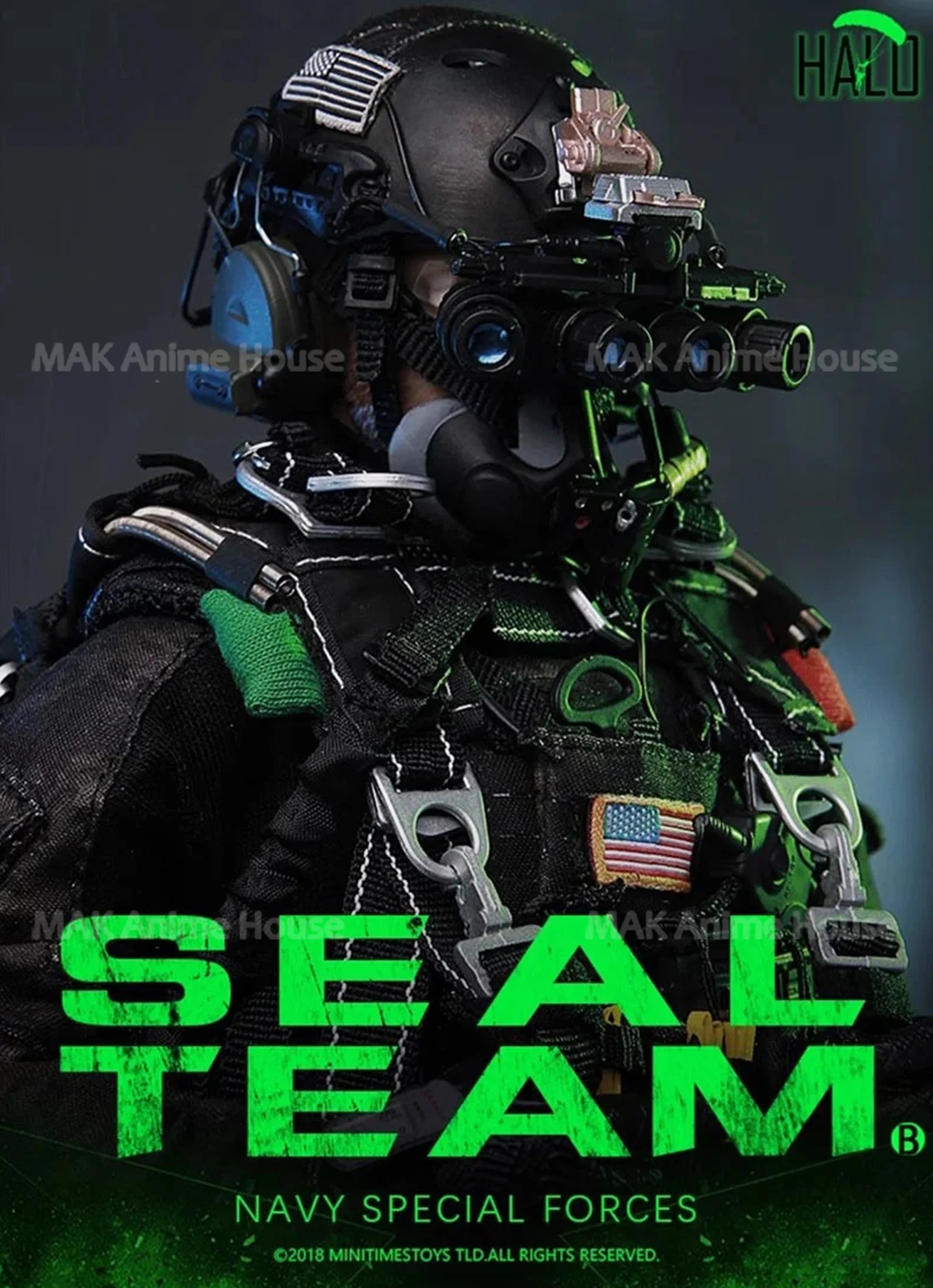 mini times toys M013 1/6 US SEAL Team Navy Special Forces Halo Soldier Figure with Dog Full Set Toy 12'' Male Action Figurine