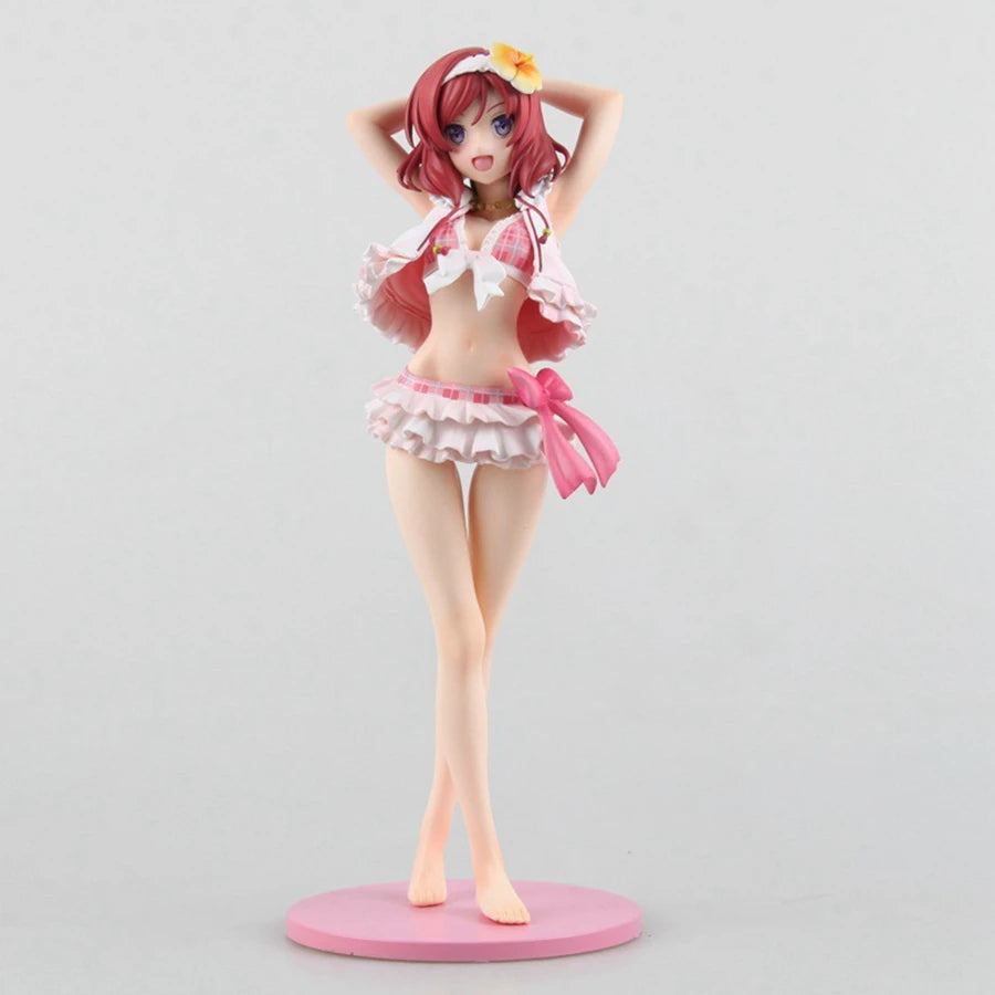 23cm Love Live! Anime Figure Sexy Swimsuit Girl Nishikino Maki Action Figure 9-Member Girl Group Love Live Figurine Model Toys