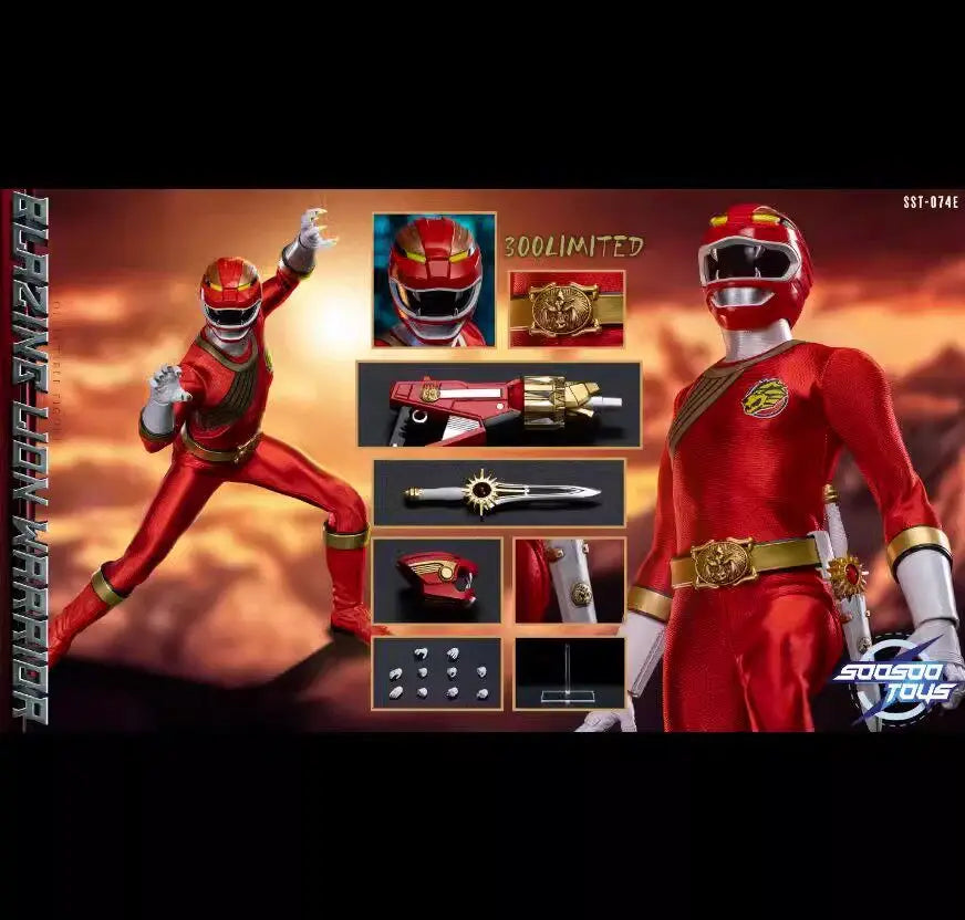 In Stock Originate Soosootoys SST074 Gaoranger/Hurricane/Ginga/Goren Red Movable  Model Toys Hyakujuu Sentai Gaoranger 1/6 SCALE