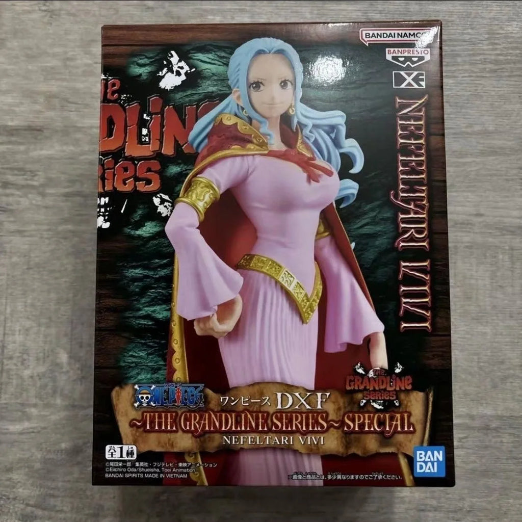 IN Stock Original Banpresto DXF One Piece Luffy Vivi Roger Dragon Saul Genuine Action Figure Anime Model Collectible Toys Gift