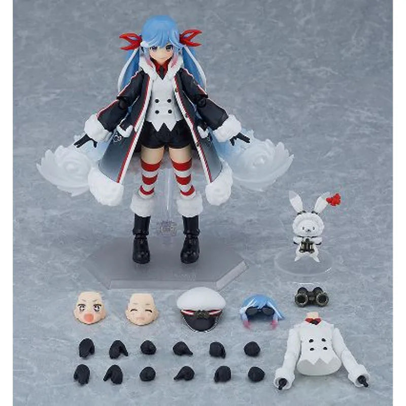GSC Original Figma Hatsune Miku Snow Miku 2022 Grand Voyage 130mm Anime Action Figures Toys for Boys Christmas Gift Collectible